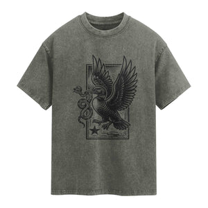 Rebel Loon Takes Down The Snake Washed Cotton T-Shirt Support MN Anti Ice Movement