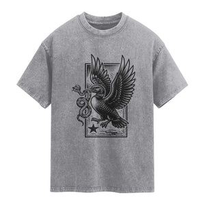 Rebel Loon Takes Down The Snake Washed Cotton T-Shirt Support MN Anti Ice Movement
