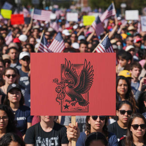 Rebel Loon Takes Down The Snake Protest Sign Support MN Anti Ice Movement TS12 Horizontal 18" × 24" Red Print Your Wear