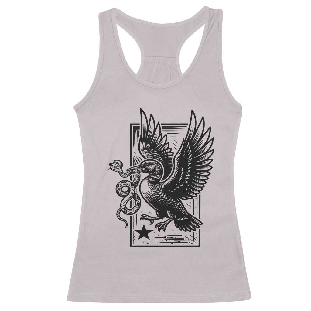 Rebel Loon Takes Down The Snake Racerback Tank Top Support MN Anti Ice Movement TS12 Ice Gray Print Your Wear