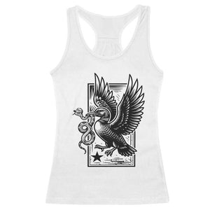 Rebel Loon Takes Down The Snake Racerback Tank Top Support MN Anti Ice Movement TS12 White Print Your Wear