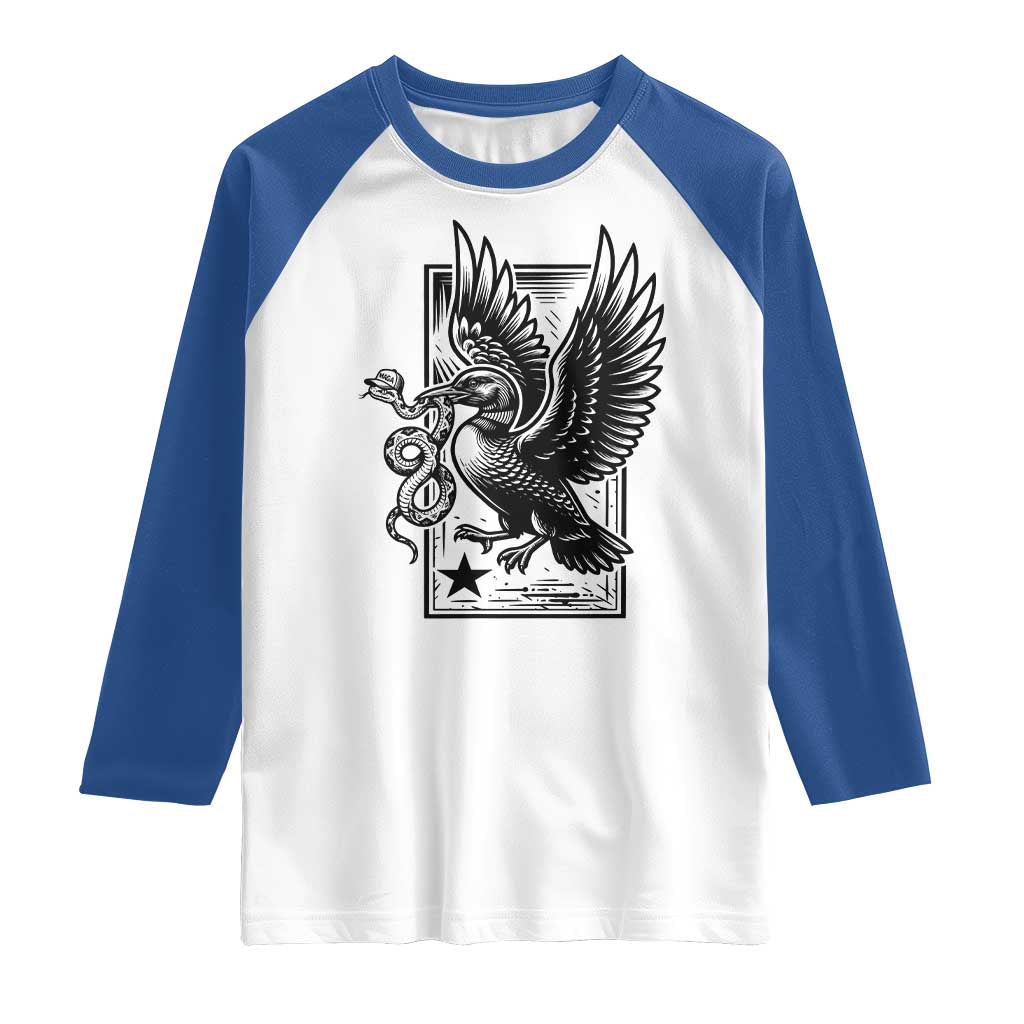 Rebel Loon Takes Down The Snake Raglan Shirt Support MN Anti Ice Movement TS12 White Royal Print Your Wear