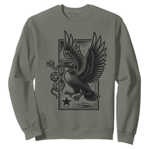 Rebel Loon Takes Down The Snake Sweatshirt Support MN Anti Ice Movement TS12 Military Green Print Your Wear