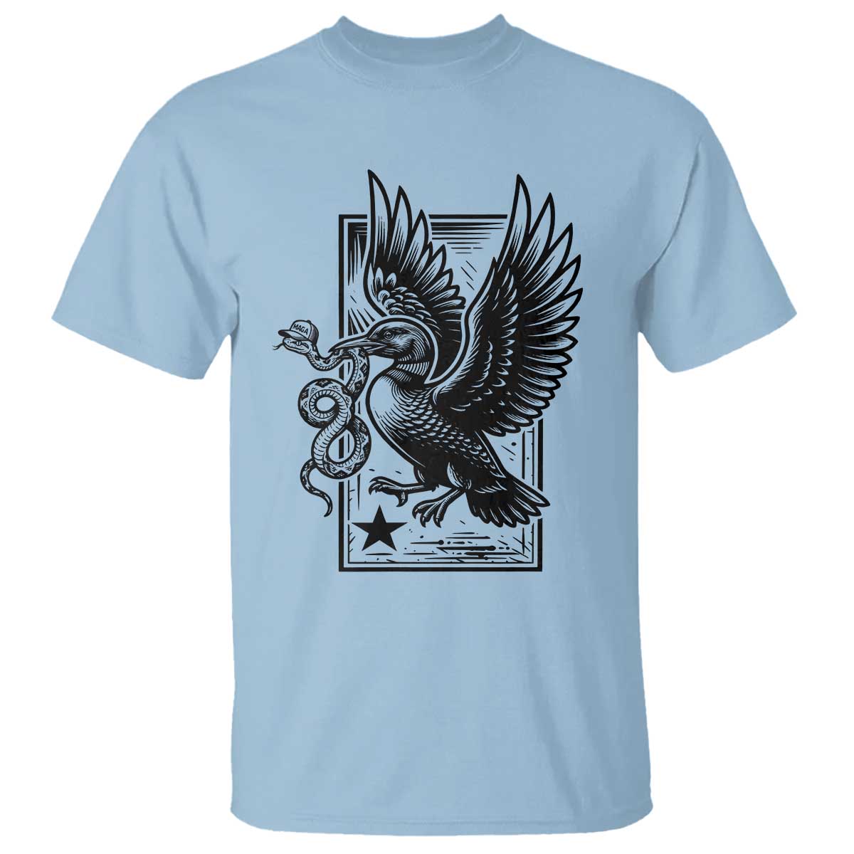 Rebel Loon Takes Down The Snake T Shirt Support MN Anti Ice Movement TS12 Light Blue Print Your Wear