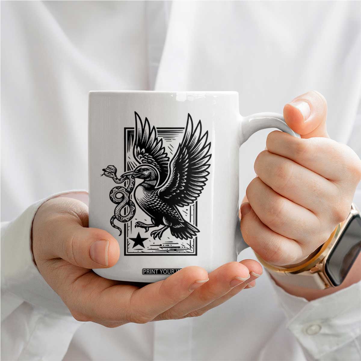 Rebel Loon Takes Down The Snake Coffee Mug Support MN Anti Ice Movement TS12 Print Your Wear