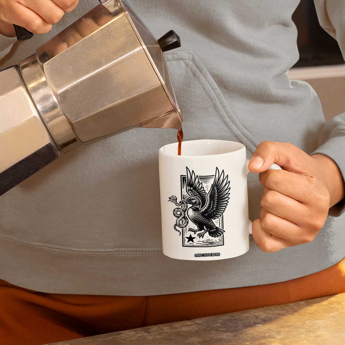 Rebel Loon Takes Down The Snake Coffee Mug Support MN Anti Ice Movement TS12 Print Your Wear