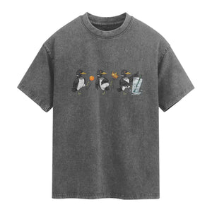 Funny No Kings MN Rebel Loon Washed Cotton T-Shirt Minnesota State Pride