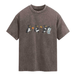 Funny No Kings MN Rebel Loon Washed Cotton T-Shirt Minnesota State Pride
