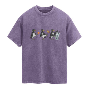 Funny No Kings MN Rebel Loon Washed Cotton T-Shirt Minnesota State Pride