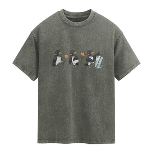 Funny No Kings MN Rebel Loon Washed Cotton T-Shirt Minnesota State Pride