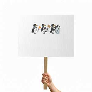 Funny No Kings MN Rebel Loon Protest Sign Minnesota State Pride TS12 Horizontal 18" × 24" White Print Your Wear