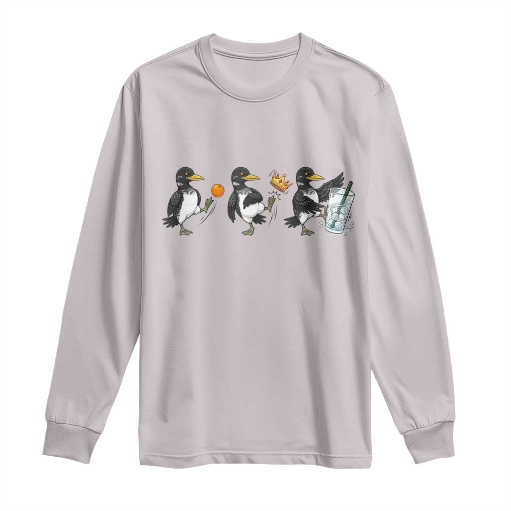 Funny No Kings MN Rebel Loon Long Sleeve Shirt Minnesota State Pride TS12 Ice Gray Print Your Wear