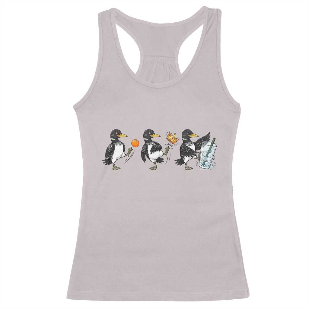 Funny No Kings MN Rebel Loon Racerback Tank Top Minnesota State Pride TS12 Ice Gray Print Your Wear