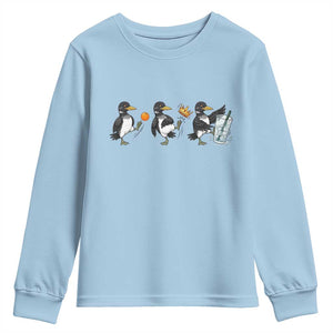Funny No Kings MN Rebel Loon Youth Sweatshirt Minnesota State Pride TS12 Light Blue Print Your Wear