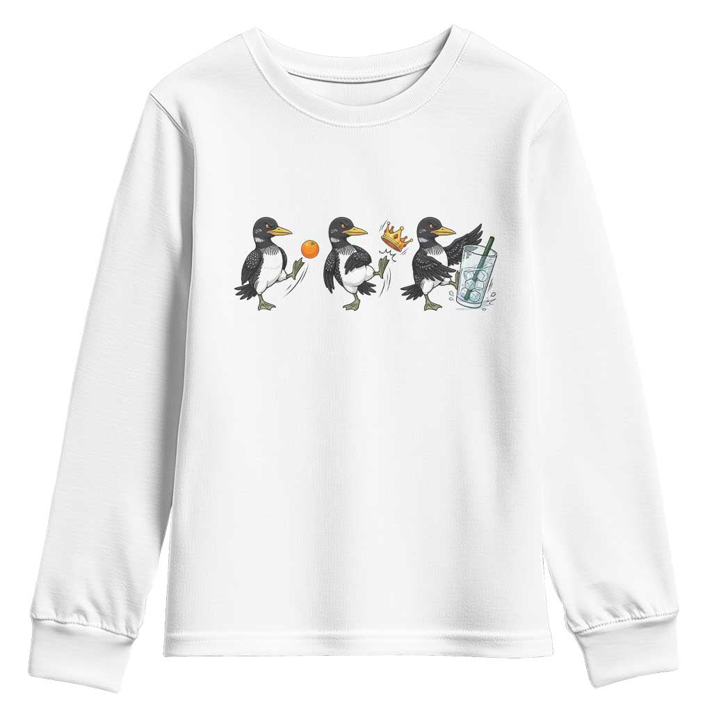 Funny No Kings MN Rebel Loon Youth Sweatshirt Minnesota State Pride TS12 White Print Your Wear