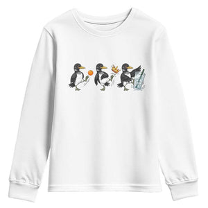 Funny No Kings MN Rebel Loon Youth Sweatshirt Minnesota State Pride TS12 White Print Your Wear