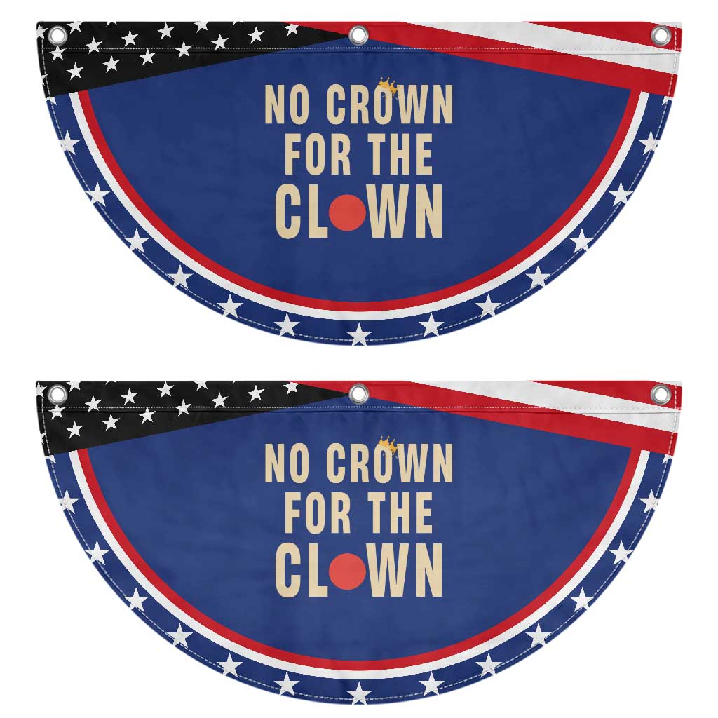 Funny No Crown For The Clown Patriotic Fan Flag Anti Authoritarian Humor TS12 2pcs pack Classic Navy Print Your Wear