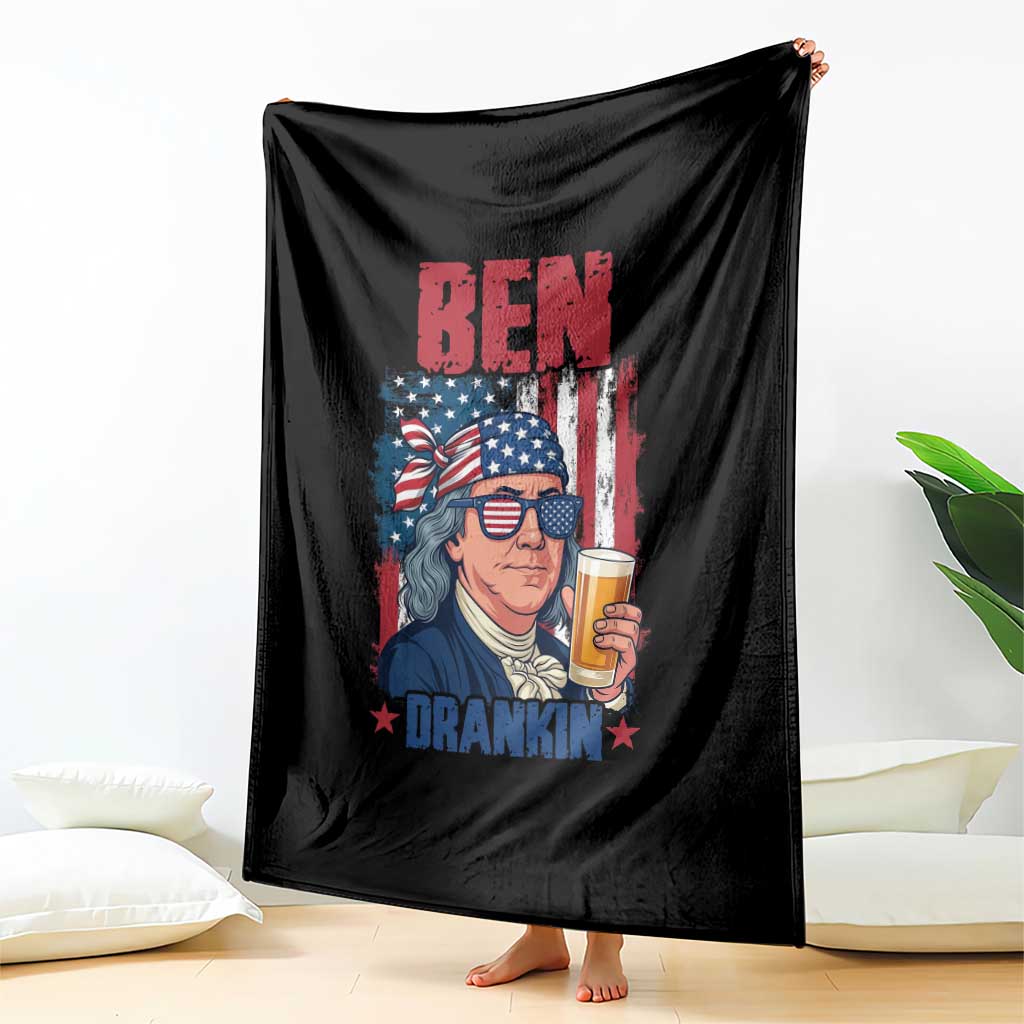 Benjamin Franklin Throw Blanket Funny Ben Drankin American History TS12 Print Your Wear