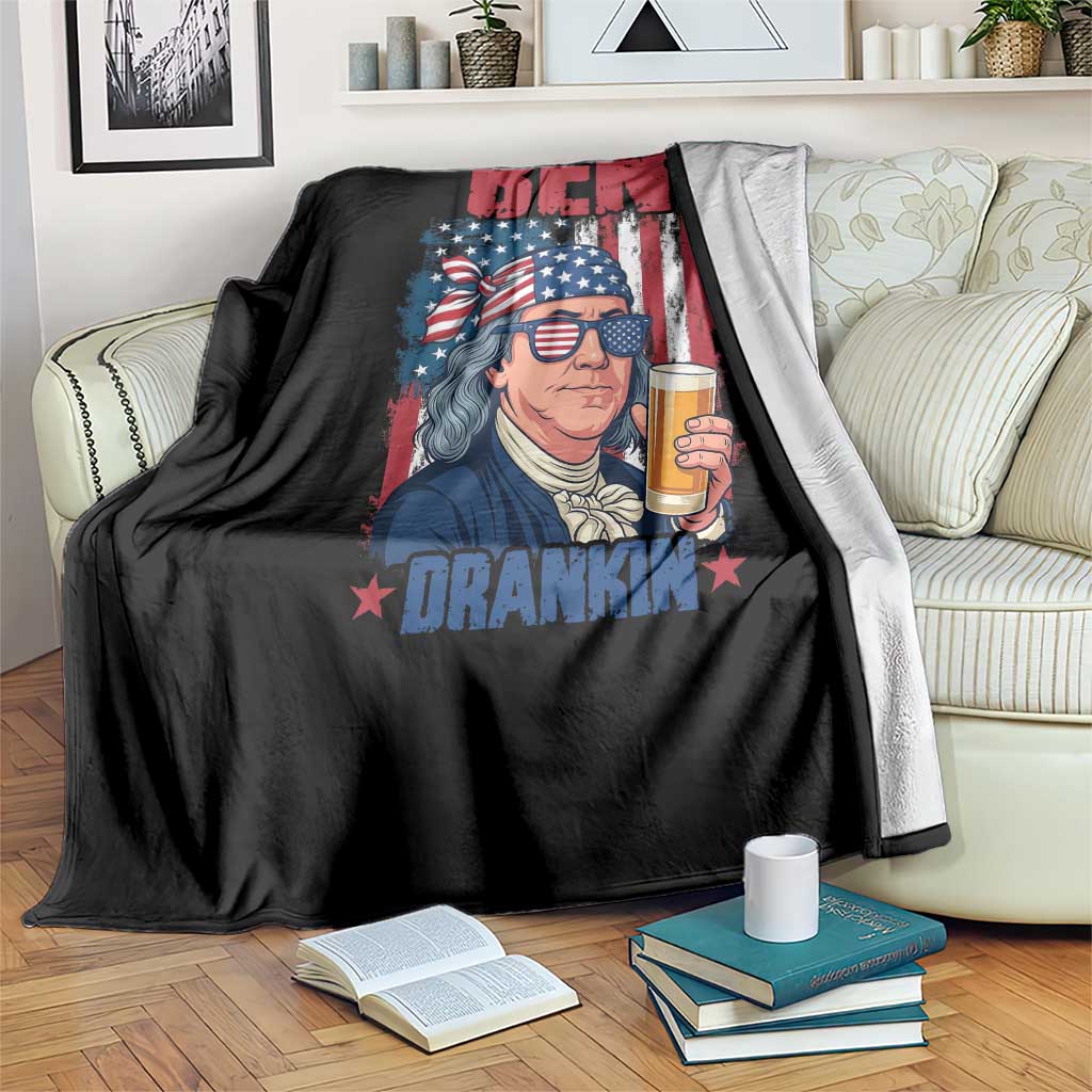 Benjamin Franklin Throw Blanket Funny Ben Drankin American History TS12 Print Your Wear