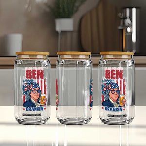 Benjamin Franklin Glass Can Funny Ben Drankin American History TS12 Print Your Wear