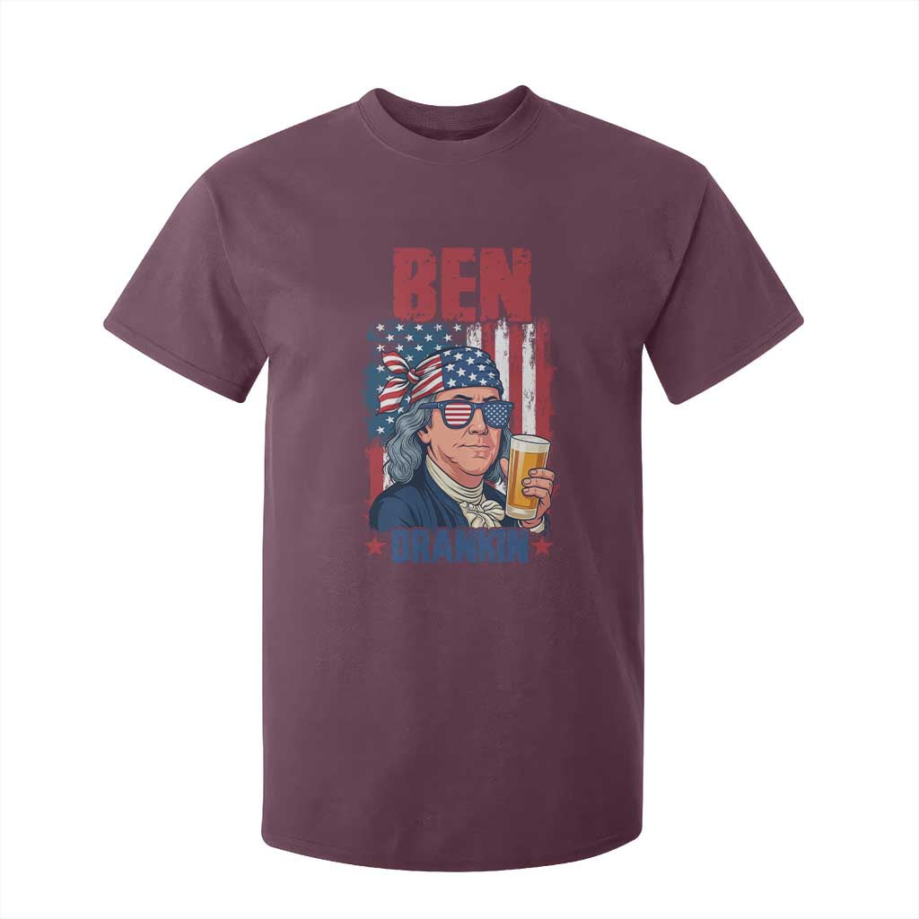 Benjamin Franklin T Shirt For Kid Funny Ben Drankin American History TS12 Maroon Print Your Wear