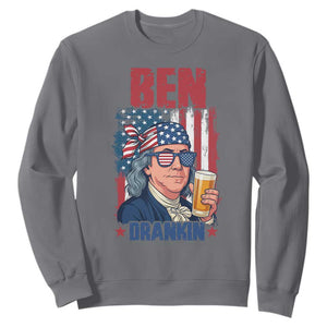 Benjamin Franklin Sweatshirt Funny Ben Drankin American History TS12 Charcoal Print Your Wear