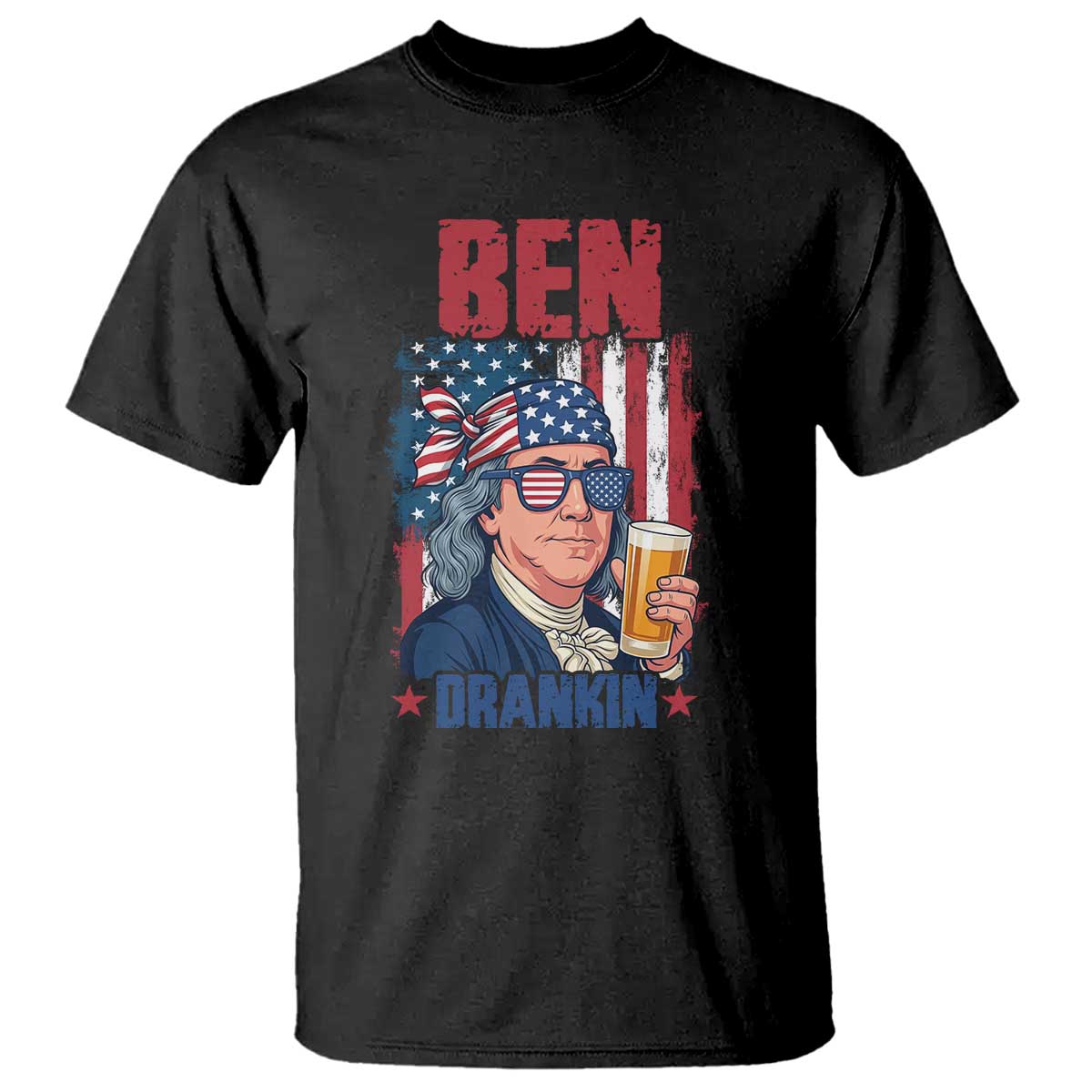 Benjamin Franklin T Shirt Funny Ben Drankin American History TS12 Black Print Your Wear