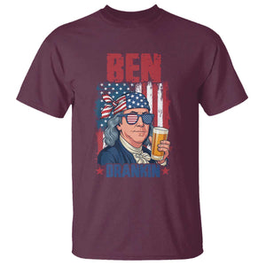 Benjamin Franklin T Shirt Funny Ben Drankin American History TS12 Maroon Print Your Wear