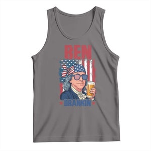 Benjamin Franklin Tank Top Funny Ben Drankin American History TS12 Deep Heather Print Your Wear