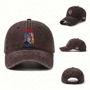 Benjamin Franklin Washed Cotton Baseball Cap Funny Ben Drankin American History TS12 Washed Cap Universal Fit Dark Brown Print Your Wear