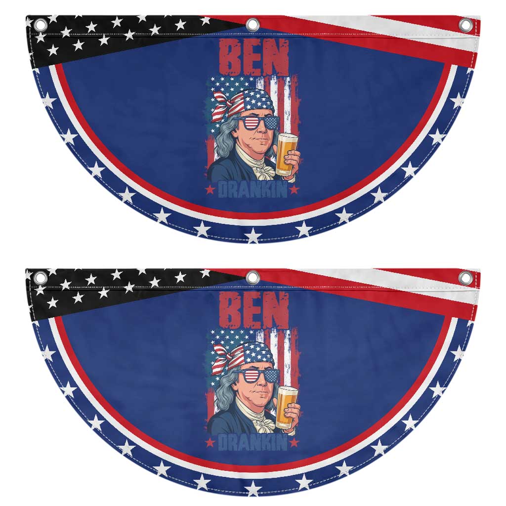 Benjamin Franklin Patriotic Fan Flag Funny Ben Drankin American History TS12 2pcs pack Classic Navy Print Your Wear