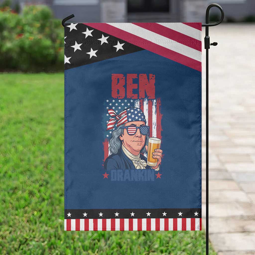 Benjamin Franklin Garden Flag Funny Ben Drankin American History TS12 Classic Blue Black Print Your Wear
