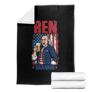 Benjamin Franklin Throw Blanket Funny Patriotic Founding Father TS12 Black Print Your Wear
