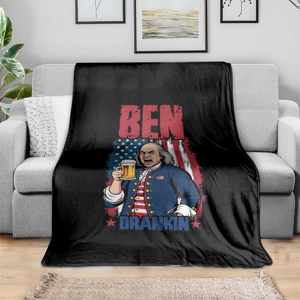 Benjamin Franklin Throw Blanket Funny Patriotic Founding Father TS12 Print Your Wear