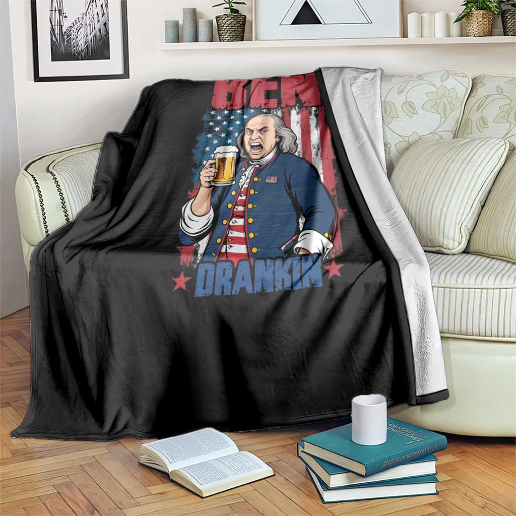 Benjamin Franklin Throw Blanket Funny Patriotic Founding Father TS12 Print Your Wear