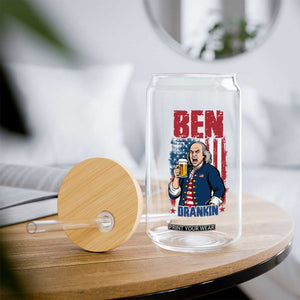Benjamin Franklin Glass Can Funny Patriotic Founding Father TS12 Print Your Wear