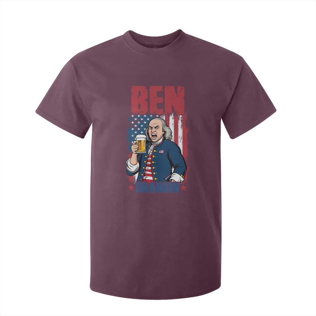 Benjamin Franklin T Shirt For Kid Funny Patriotic Founding Father TS12 Maroon Print Your Wear