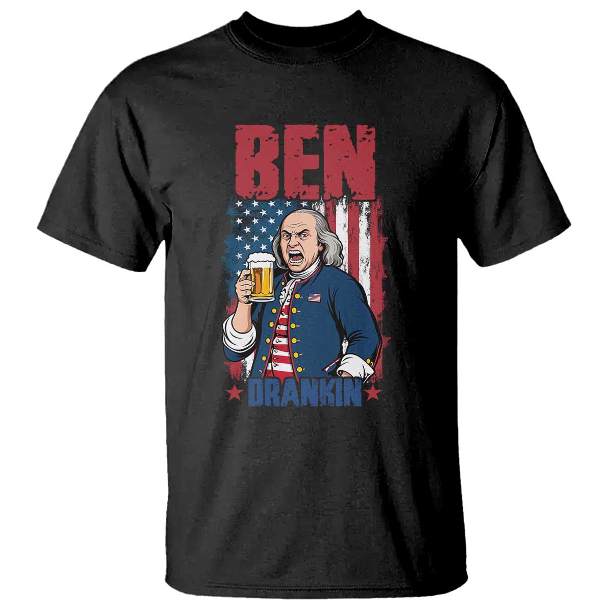 Benjamin Franklin T Shirt Funny Patriotic Founding Father TS12 Black Print Your Wear