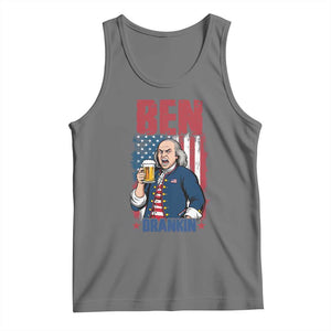 Benjamin Franklin Tank Top Funny Patriotic Founding Father TS12 Black Heather Print Your Wear