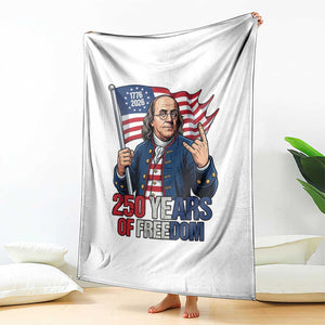Patriotic Benjamin Franklin Throw Blanket 250 Years Of Freedom TS12 Print Your Wear