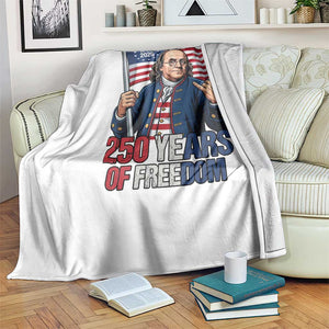 Patriotic Benjamin Franklin Throw Blanket 250 Years Of Freedom TS12 Print Your Wear