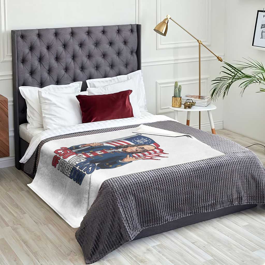 Patriotic Benjamin Franklin Throw Blanket 250 Years Of Freedom TS12 Print Your Wear