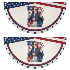 Benjamin Franklin Patriotic Fan Flag 250 Years Of Freedom TS12 2pcs pack Classic Beige Print Your Wear