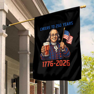 Funny Benjamin Franklin Garden Flag Cheers To 250 Years TS12 Print Your Wear