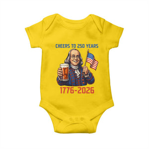 Funny Benjamin Franklin Baby Onesie Cheers To 250 Years TS12 Daisy Print Your Wear