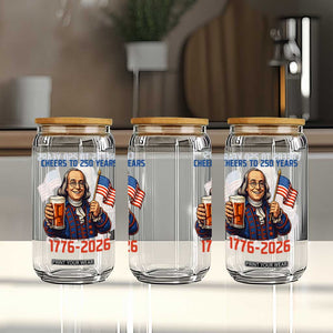 Funny Benjamin Franklin Glass Can Cheers To 250 Years TS12 Print Your Wear