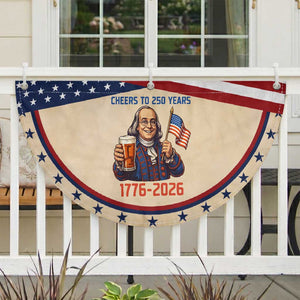 Funny Benjamin Franklin Patriotic Fan Flag Cheers To 250 Years TS12 2pcs pack Classic Tan Print Your Wear