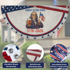 Funny Benjamin Franklin Patriotic Fan Flag Cheers To 250 Years TS12 Print Your Wear