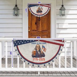 Funny Benjamin Franklin Patriotic Fan Flag Cheers To 250 Years TS12 Print Your Wear