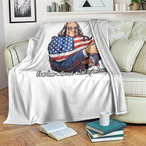 Benjamin Franklin Throw Blanket Freedom Liberty Independence American History TS12 Print Your Wear